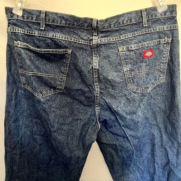 Dickies Straight Leg Blue Mens Jeans Size 44x32 Dark Wash Denim Western Work - Picture 6 of 10